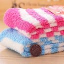 1 Pair Womens Soft Cozy Fuzzy Socks Home Warm Striped Slipper Free Size Gift