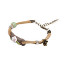 Handmade Ceramic Flower Bracelets Women Retro Beads Weave Charm Bangles Jewe BX