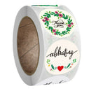 500/Roll Round Paper Seal Labels Thank You Stickers Handmade With Love Gift ^SE