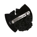 Black Velvet Bowknot Barrette Hair Clip Snood Net for Women M1F9