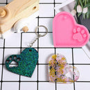 Shiny Glossy Heart and Paw Keychain Mold - DIY Handmade charms Mold-Hot