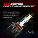 9005+9006 240W 25800LM Combo LED Headlight High/Low Beam 6000K White 4 Bulb