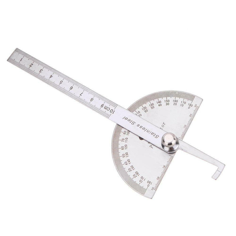 Stainless Steel 180 degree Protractor Angle Finder Rotary Measuring Ruler A
