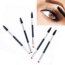 Eyebrow Brush Dual-ended Duo Brow Eyeliner Angled Cut Spoolie Brush Makeup Z1Z4