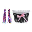 Kids Scooter Bike Streamers Handlebar Grip Decor Tassel & Front Basket Black