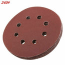 60 Pieces 8 Holes 5 Inch Sanding Discs Hook and Loop 60/100/180/240/320/400 F5D2