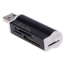 USB2.0 4 in 1 Multi Memory Card Reader for SD/SDHC/Mini SD/MMC/TF (Black)