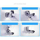 Vacuum Suction Cup Shower Head Holder 2 Spray Angle Handheld Shower Head Br V7E1