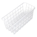 Set Of 2 Metal Bathroom Storage Baskets With Shelf, For Kitchen, White
