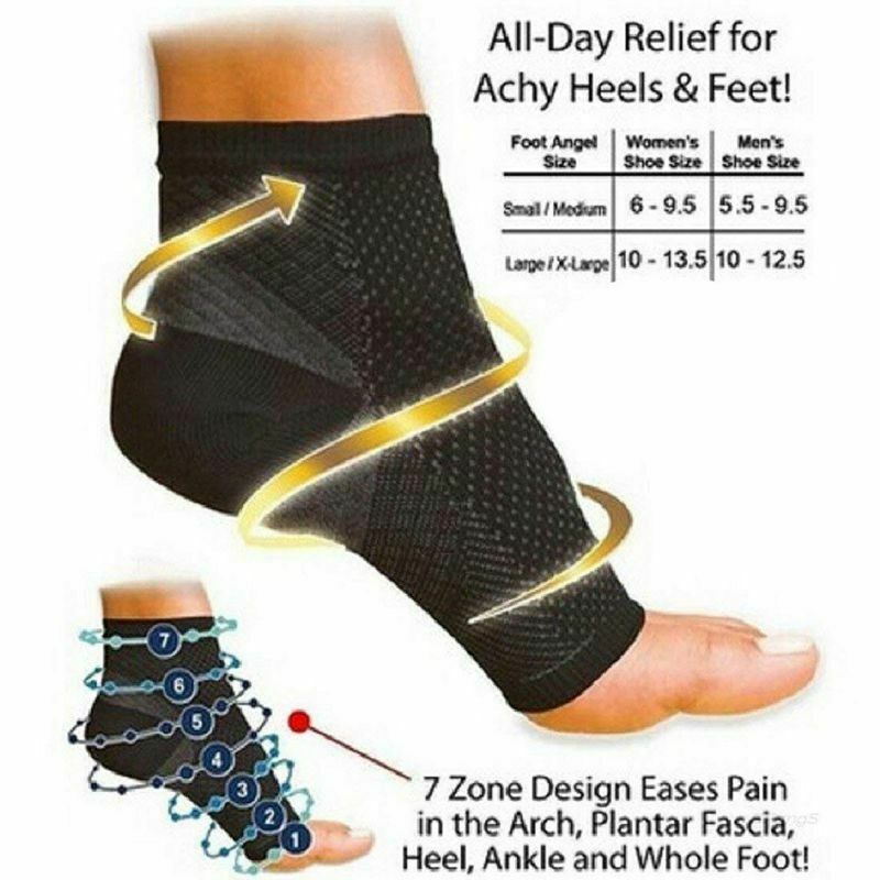 1 Pair Foot Ankle Compression Socks Anti Fatigue Varicose Feet Sleeve Outdo W6X2