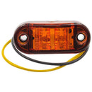 5PCS Amber 2 LED Light Oval Clearance Trailer Car Truck Side Marker Tail Lamp