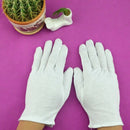5 Pairs White Cotton Gloves Khan Cloth Quality Check Warm Rituals Play Glov T9Y1