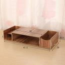 Multifunction Desktop Monitor Stand Computer Screen Riser Wood Shelf Plinth