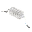Fishing Feeder Automatic Tackle Stainless Steel Trap Spring Cage Baits Container