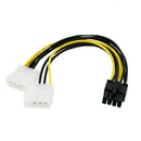 8-Pin PCIe to 2x Molex Power Cable (2-Pack) T6D5