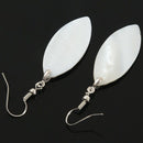 33X16mm abalone shell Marquise Earrings TOP
