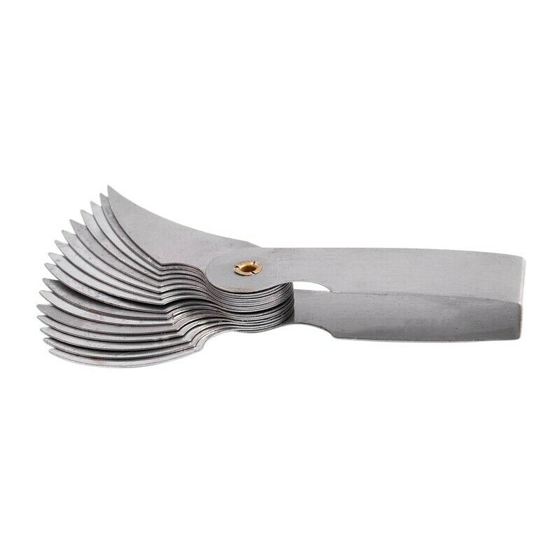 R26-80mm Measure Tool 16 Leaves Metal Radius Gauge Gage