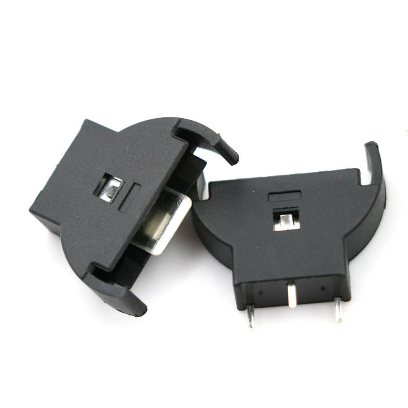 5x CR2032/CR2025 Half-Round Battery Coin Button Cell Socket Holder Case Black Gw