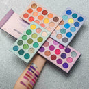 60 COLORS BEAUTY GLAZED Glitter Eyeshadow Palette Pigment Shimmer Metalic Q9L1