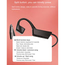 True Bone Conduction Headphone with Mic 145mah for Cycling Driving Gym Red