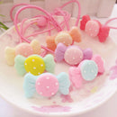 10X Children Girl Elastic Candy Head Hair Circle Hair Rope Ponytail Holder  3C
