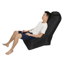 Inflating Beach Camping Lounger Back Pillow Chair Air Bed Lazy Sofa Black