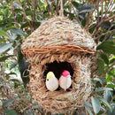 2x Grass Bird Nest Breeding Box Wild Grass Weave Canary Finch Budgie House S