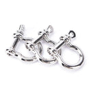 10X O Shape Stainless Steel Shackle Rope Paracord Bracelet Buckle Top