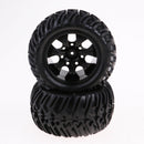 4Pcs 12mm Hub Wheel Rim & Rubber Tire Tyres for 1:10 RC Monster Truck Truggy