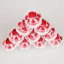 10Pcs Acrylic Clear Ring Earring Display Box Storage Case Organizer Red Pad