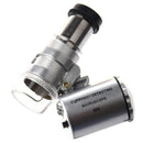 Mini 60x LED Pocket Microscope Jeweler Magnifier Adjustable Loupe