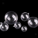 10pcs Plastic Clear Fillable Round Balls Bauble Candy Box Xmas Ornament 70mm