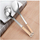 2x Chinese Soup Spoon Ladle Scoop Wok Spatula Household Heat Resistant Cookware