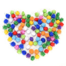 100X glitter tinsel pompom balls small pompoms ball cat puppy toys pet supply  Z