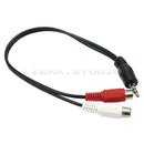 3.5mm 1/8" Stereo Female to 2 Male RCA Jack Adapter AUX Audio Y Cable Splitter