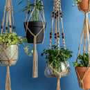 4 Pcs Plant Hangers Indoor Outdoor Hanging Planter Basket Jute Rope Flower