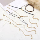 6pcs/set Star Moon Bead Love Bracelet Women Rope Chain Party Jewelry Gifts