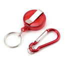Lot 1 Badge Holder Winder Holder Keychain Retractable Carabiner Belt Clip I I7C3