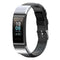 Leather Watchband Strap w/Buckle for Huawei Band 4 Pro TER-B29S (Black) A