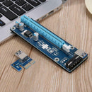 PCI-E 1x to 16x Mining Machine Extender Riser Adapter with 15Pin-4Pin Cable