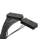 2pcs 30CM Dual PSU Power Supply 24 pin ATX Motherboard Adapter Cable A