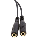 Headset Extension AUX Cable 3.5mm Audio Auxiliary Stereo Male to Dual Female