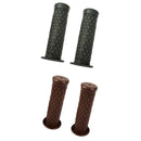 2 Pair Motorcycle Retro Left and Right Handle Bar Handlebar Grips Dark Grey &
