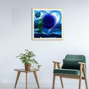5D DIY Full Drill Diamond Painting Blue Rose Cross Stitch Embroidery Kits