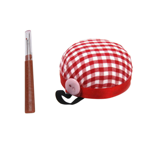 1 Piece Steel Seam Ripper + 1 Piece Pincushion for Thread Cutter Sewing Use