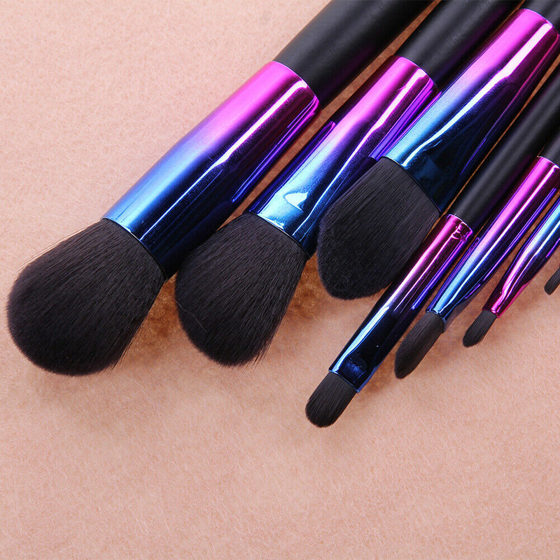 7pcs/set New Colorful Makeup Brushes Facial Makeup Cosmetics Brushes Set
