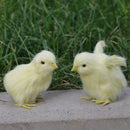Set of 3 Mini Chicken Ornament Home Garden DIY Micro Landscape Ornament, Yellow