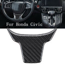 3Pcs Car Carbon Fiber Steering Wheel Button Switch Panel Cover Trim Decorat