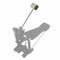 Bass Drum Pedal Beater Wool Felt Stainless Steel Handle Percussion Instrume