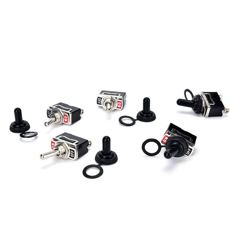 1 X SPST 2Pin Heavy Duty 20A 125V ON/OFF Rocker Toggle Switch Waterproof Boot3CG